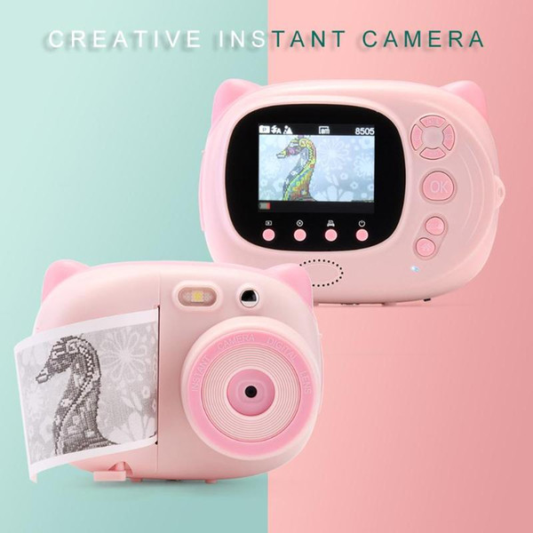 WiFi 1080P Children Mini Cute Digital Camera DIY Photo Printing Video Recorder Camcorder Kids Big Head Sticker Gift Cameras