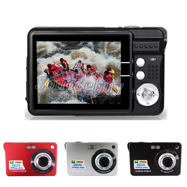 18MP 720P Mini Digital Camera 8x Zoom Digital Photo Frame 2.7 inch TFT LCD COMS Sensor HD Video Recoding Anti-Shake 3 Colors