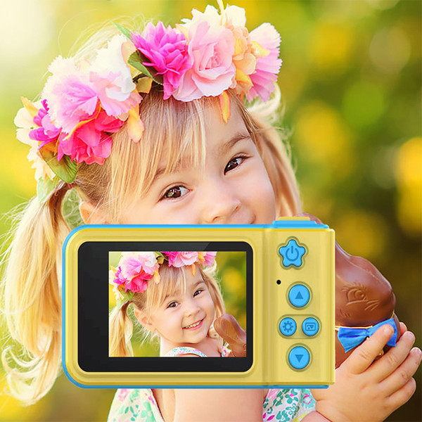 NEW Kids Camera Mini Digital Camera Cute Cartoon Cam 1080P Toddler Toys Children Birthday Gift 2 Inch Screen Cam Birthday Gift Inch Screen