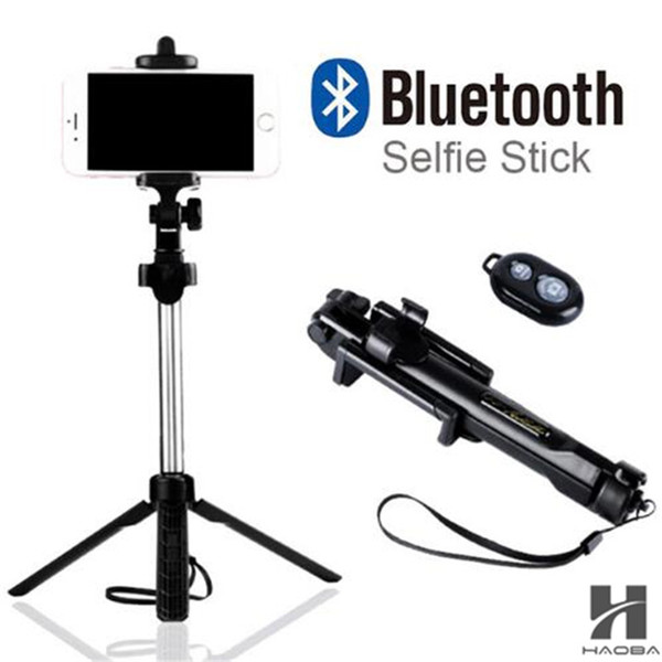 T1 2018 Tripod Monopod Selfie Stick Bluetooth With Button Pau De Palo selfie stick for iphone 6 7 8 plus Android stick