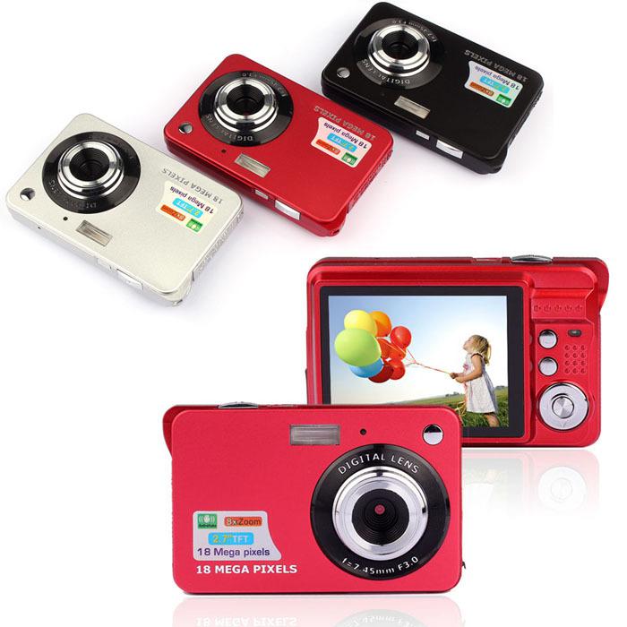 2015 New 18MP(Image Resolution) 2.7 Inch TFT LCD Digital Cameras Video Recorder 720P HD Camera 8X Digital Zoom DV Anti-shake