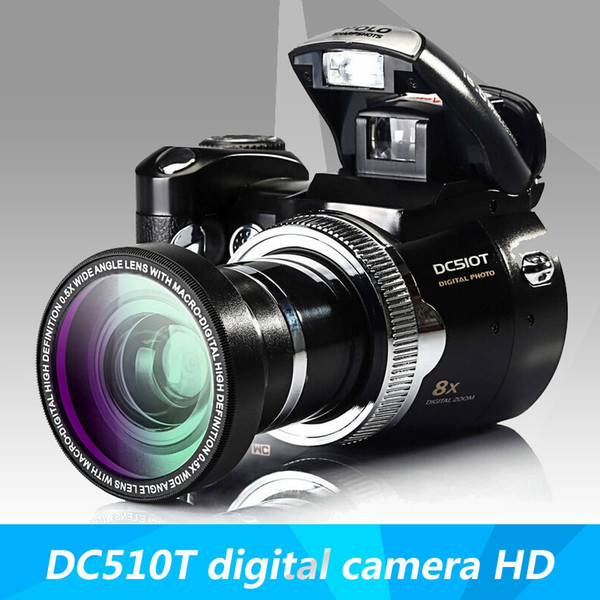 Wholesale-HOT SALE DC510T digital camera HD camera zoom lens wide-angle lens Free Shipping