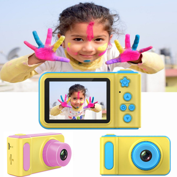 Kids Cameras Children's Digital Camera Mini Camera Small SLR Sports Camera Toy Cartoon Game Photo Birthday Gift Pink Blue For Children