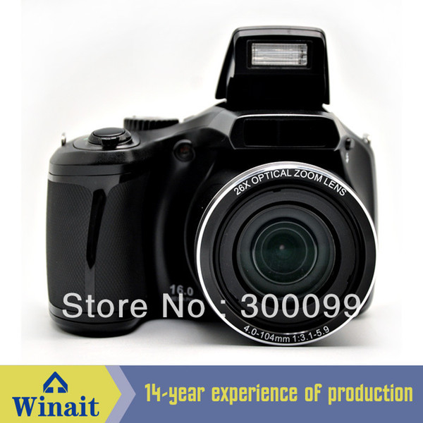 New arrival 16Mp CCD Sensor DSLR Camera Digital Camera with 26X Optical Zoom 5X Digital Zoom 3 inch Screen free shipping