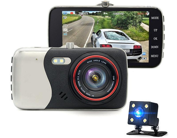 New Universal Car Camera 4 inch 8GB FHD Car 1080p Manual Car Camera hd dvr with Dual Camera Lens