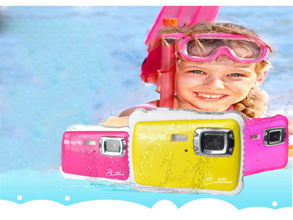 Child digital camera Underwater HD shooting Bare 3m waterproof camera Dust and drop 12 Mega pixels