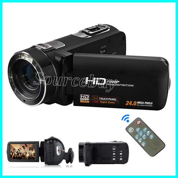 FHD-DV01 24 Mega-pixel 1080P Full HD Digital Video Camera Camcorder 16X Zoom with Digital Rotation Touch Screen 24M Support Face Detection