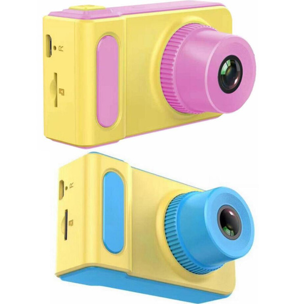 NEW Kids Camera Mini Digital Camera Cute Cartoon Cam 1080P Toddler Toys Children Birthday Gift 2 Inch Screen Cam Birthday Gift Inch Screen