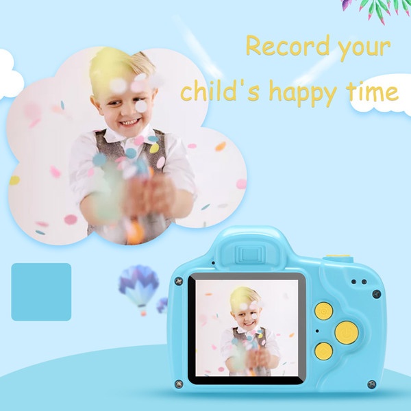 Kids Camera P20 Mini Digital Camera Cute Cartoon Cam 1080P Toddler Toys Children Birthday Gift 2 Inch Screen Cam for Kids