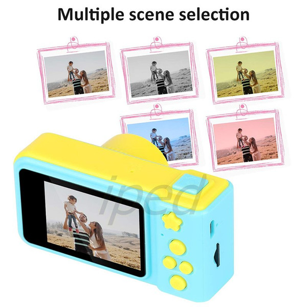 Children's Digital Camera Mini 1080P Toy Cartoon Camcorder Kids Birthday Gift DIY Photo Camera 2 Inch Rechargeable Supports TF Card