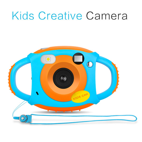 Video Gift Children camera HD Color Image Cartoon Kids Digital Camera Lanyard Anti-fall Toy- GM06