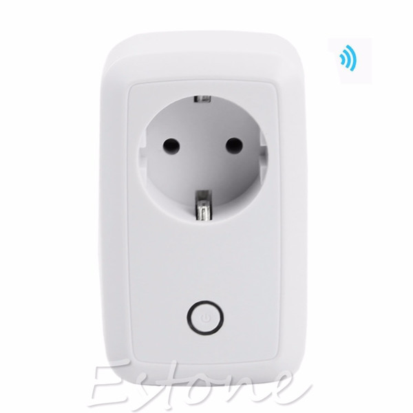 Wholesale-EU Plug Wifi Cell Phone Wireless Remote Control Switch Timer Smart Power Socket