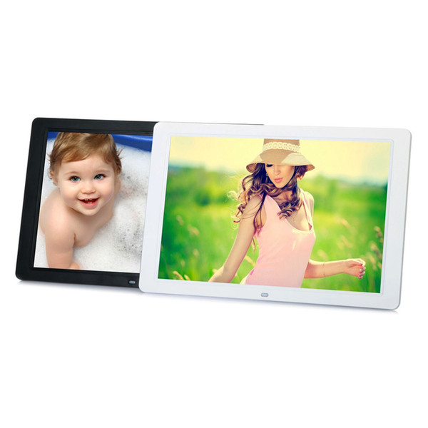 New 1280*800 Digital 15inch HD TFT-LCD Photo Picture Frame Alarm Clock MP3 MP4 Movie Player with Remote Control Wholesale