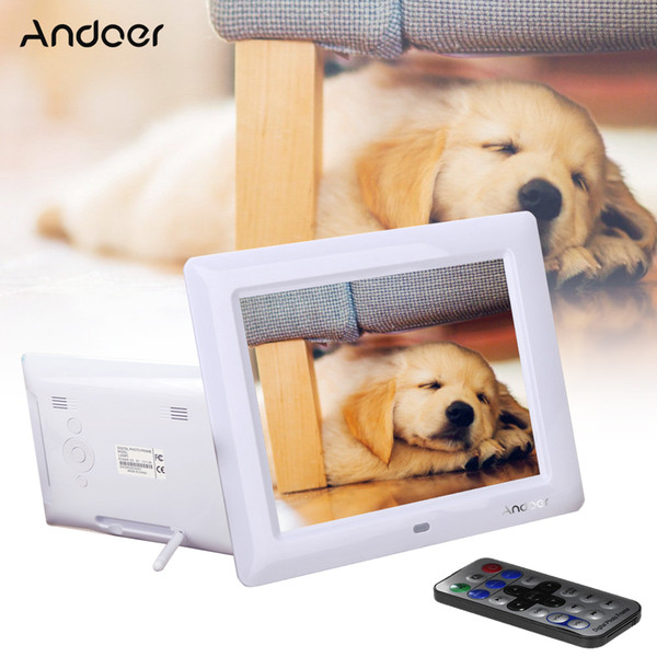 Wholesale-8'' HD TFT-LCD Picture Frame 600*800 Digital Photo Frame with Clock MP3 MP4 Movie Player with Remote Desktop