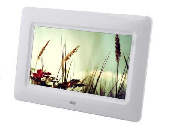 7 inch TFT LCD Wide Screen Desktop Digital Photo Frame glass Photo Frame white 1pcs