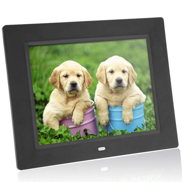 ES STOCK 8'' Ultrathin HD TFT-LCD Digital Photo Frame Alarm Clock MP3 MP4 Movie Player with Remote Desktop