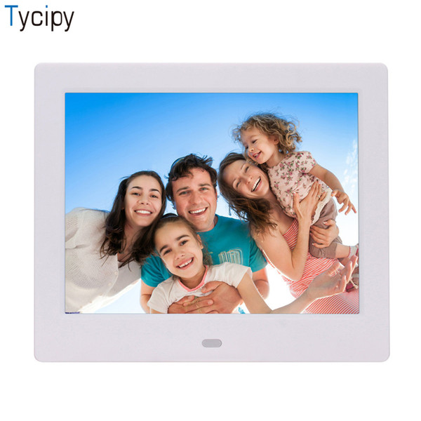 Tycipy 8 Inch Digital Photo Frames High-Definition LED Digital Screen Heat 1224*768 Alarm Clock/Calendar/ MP3/Video Playback