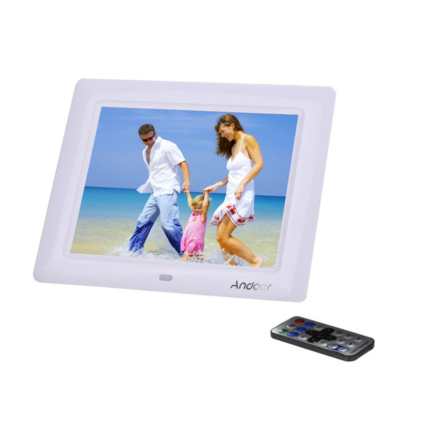 wholesale 8'' HD TFT-LCD Digital Photo Frame Electronic Picture Frame Photo Album Clock MP3 MP4 Movie Player with Remote Desktop