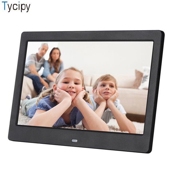 Tycipy 10 Inch Digital Photo Frame 1024*600 HD LED Video Display Playback Electronic Album Picture Music MicroSD U-disk USB