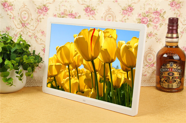 LED Digital Photo Frame 1280*800 High Resolution 15 inch Picture Frame With Alarm Clock MP3 MP4 Movie Player Remote Control