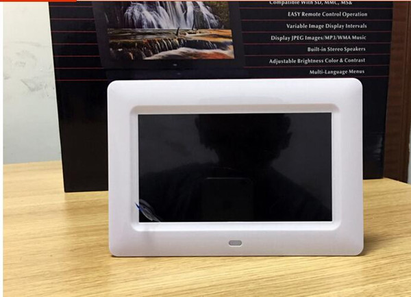 buy 2 pieces for reselling 7 inch led screen digital picture frame 1024x600 multi language menu