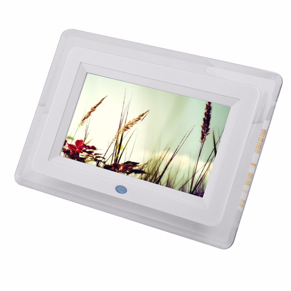 Wholesale-New Multi-functional 7 inch TFT-LCD desktop hd Digital Photo Frame Remote control Movies MP3 MP4 Player Music Alarm Clock