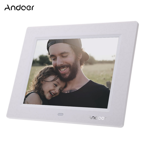 wholesale 8'' Ultrathin HD TFT-LCD Digital Photo Frame Alarm Clock MP3 MP4 Movie Player with Remote Desktop