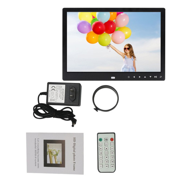 12 Inches Digital Photo Frame Electronic Picture Frame 1280*800 with Clock Calendar Remote Control Built-in Speaker Free Ship