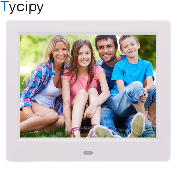 Tycipy 8 Inches Digital Photo Frames Alarm Clock MP3 MP4 Movie Player Alarm Clock Photo Frames Photo Alarm Clock