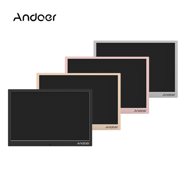 Andoer Aluminum Alloy 13'' LED Digital Photo Frame Support 1080P Video Shuffle Play with Remote Control Christmas Birthday Gift