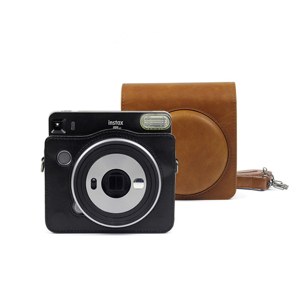 Instax SQUARE SQ6 Camera Bag Vintage PU Leather Case Shoulder Strap Pouch Camera Carry Cover Protection Bag