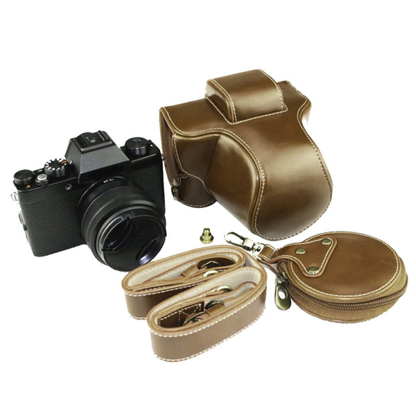 Luxury Case Leather Full Body Portable Durable Protector Camera Should Strap For Fuji XT100