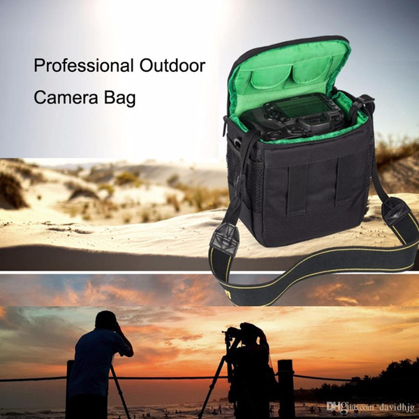 HUWANG Portable Waterproof Scratch-proof Polyester Surface Material Outdoor Sports Sling Shoulder Bag Handbag DSLR Camera Bag