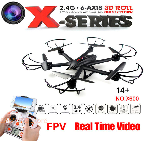 Upgrade FPV drone MJX X600 2.4G 6 Axis RTF RC Quadcopter Drone Can Add C4005 Camera with one key return button