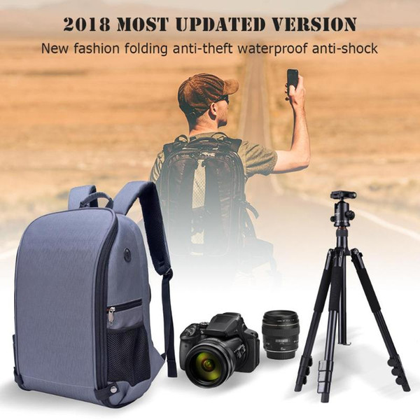 ALLOYSEED Waterproof Digital DSLR Photo Padded Camera Backpack Multi-functional Camera Bag for Outdoor Traveling Hiking New