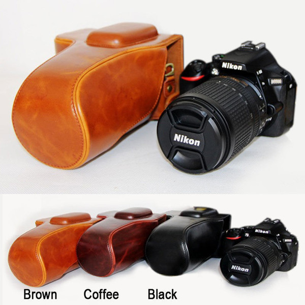 Multicolor Portable PU Leather Digital Camera Case For Nikon D5100 D5200 D5300 SLR Camera Accessories Camera Bag