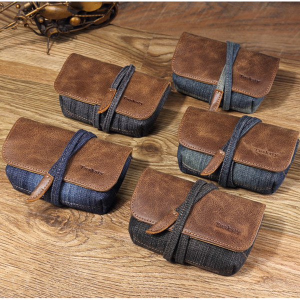 wholesale Real Leather Canvas Camera Bag Insert Storage Case Pouch Belt For Canon G7X RX100 M2 M3 M4 M5 Nikon Sony Leica Fuji