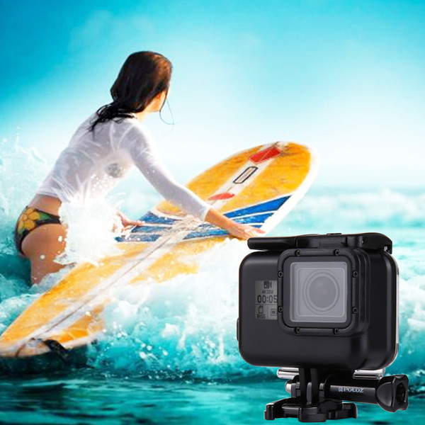 PULUZ 2 in 1 for GoPro NEW HERO 5 6 Back Cover and Buckle Basic Mount with 30m Waterproof Housing Protective Case