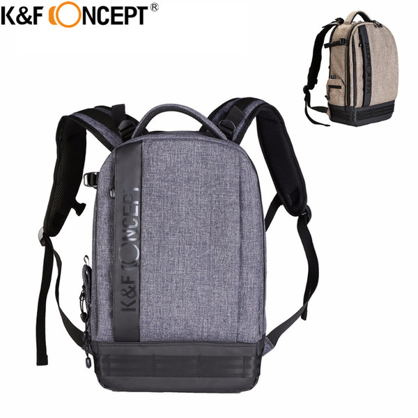 K&F CONCEPT Waterproof Nylon Camera Backpack (L) Big Size hold 1 Camera+6 Lens with Adjustable Straps For Canon Nikon Sony DSLR