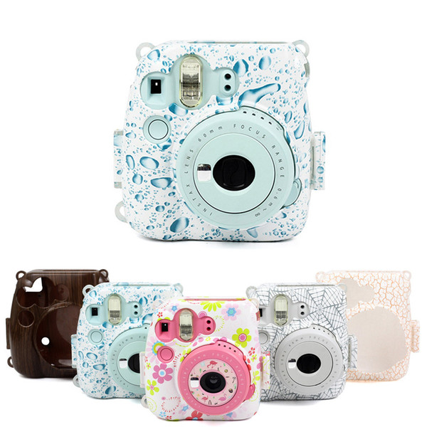 New Arrival Crystal Shell Camera Case Bag For Fuji Film Instax mini 8 8+ 9 Camera Protection Cover with Strap