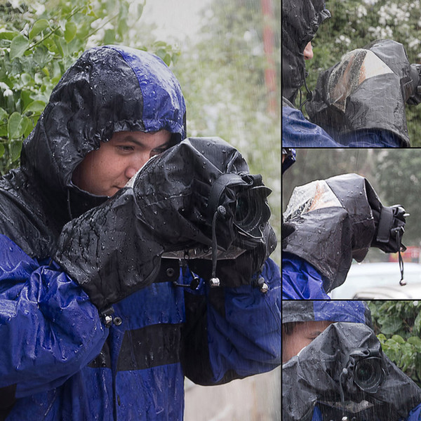 wholesale Waterproof Rainproof Dustproof DSLR Camera Photography Rain Cover Raincover Sleeve Coat For Canon 5D Nikon Sony Lens