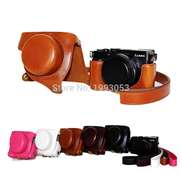 PU Leather Camera Bag Case Cover For Panasonic lx100 LUMIX LX100 DMC-LX100 Camera video case