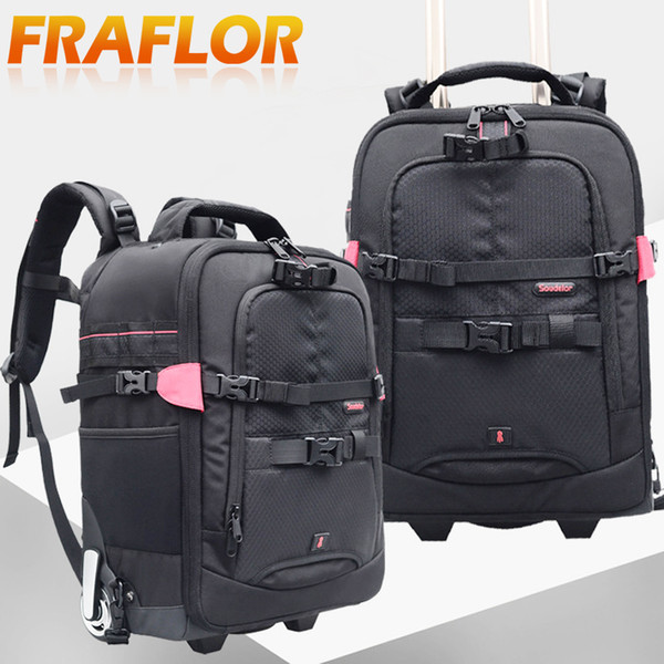 Trolley case Professional SLR Camera Leisure Pull Rod Box Camera Bag/Shoulders/Travel Photography Pull Rod Box Check-in Luggage