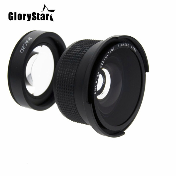 GloryStar 52MM 0.35x Fisheye Super Wide Angle+Macro Lens for Nikon D7100 D5200 D5100 D3100 D90 D60 with 18-55mm Lens