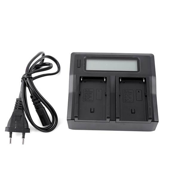 100-240V LCD Dual Battery Charger For Sony NP-F970 NP-F770 F750 F550 F570 Series Free Shipping 3