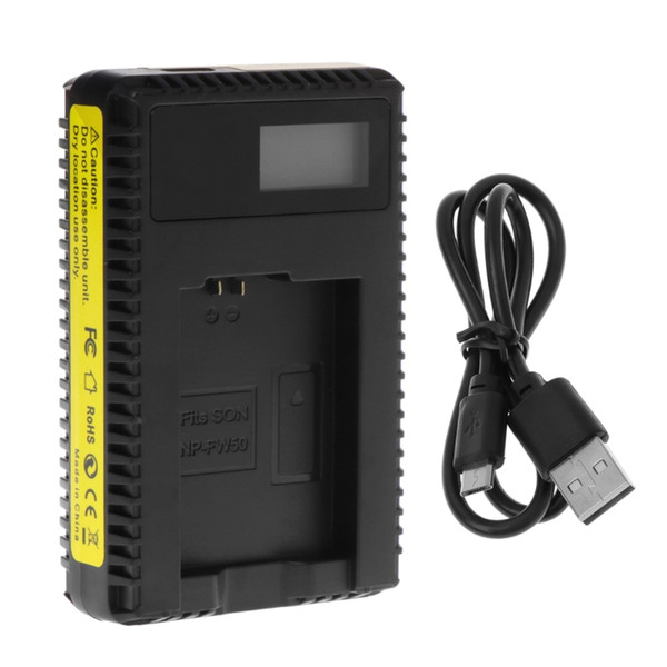 EY LCD Display NP-FW50 For Sony NEX NEX-SLT-A55 A33 A37 Single Slot Battery Charger