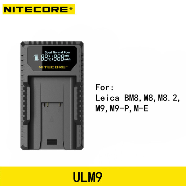 Nitecore Upgrade version ULM9 USB Travel Charger For Leica M9 series BLI-312 Battery Leica Camera BM8 M8 M8.2 M9 M9-P M-E