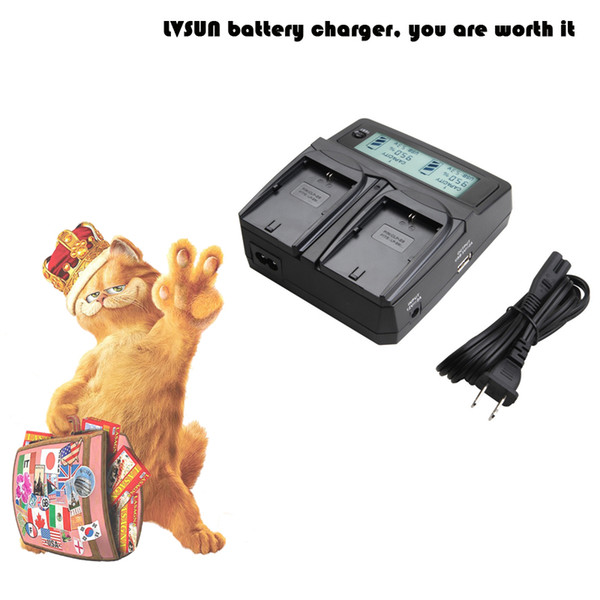 LVSUN LP-E6 LP E6 LPE6 Camera Battery Charger For EOS 5DS R 5D Mark II 5D Mark III 6D 7D 60D 60Da 70D DSLR EOS 5DS R