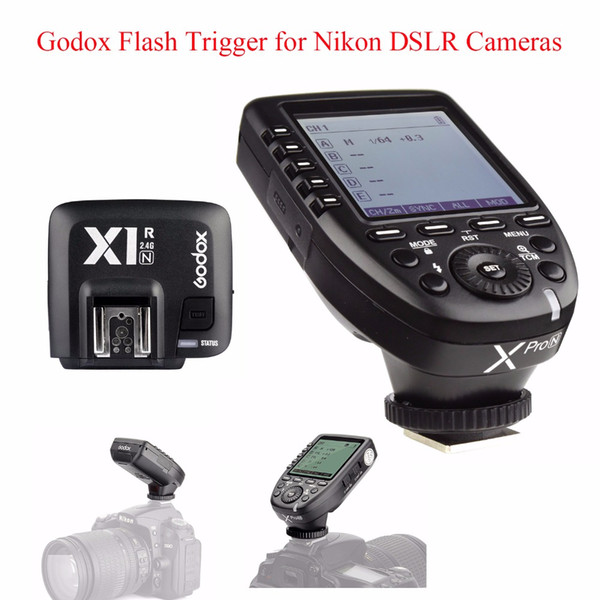 wholesale Xpro-N TTL 2.4G Wireless 1/8000s HSS Flash Trigger for Nikon DSLR,Godox Xpro-N Transmitter with X1R-N Receiver for Nikon