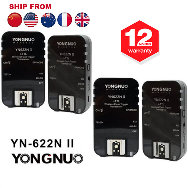 wholesale 4PCS YN-622N II Transceivers YN622n II Wireless TTL Flash Trigger For Nikon D70 D70S D60 D80 D90 D4 D3X D3S D3 D2X D40X